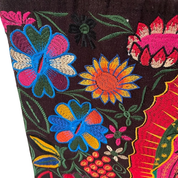 Mexican Embroidered Tote Bag, embroidered tote, Our lady of Guadalupe Tote - Picture 4 of 8